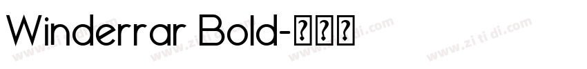 Winderrar Bold字体转换
